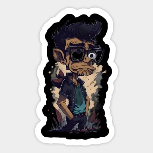 I Think You Should Leave Caricature Art Sticker